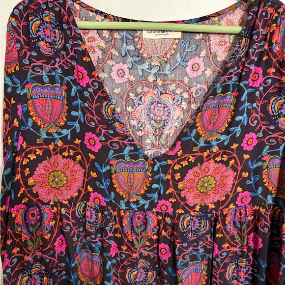 Natural Life Charlotte Midi Dress  Sz Medium Bell Sleeve NWOT - Picture 7 of 10